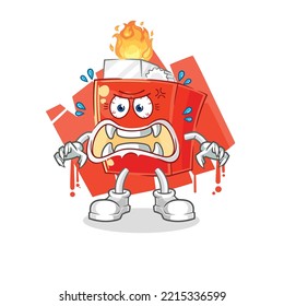 the lighter monster vector. cartoon character