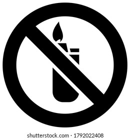 Signo prohibido más ligero, pegatina redonda moderna