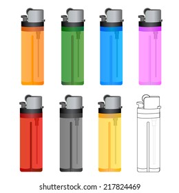 Lighter on a white background.