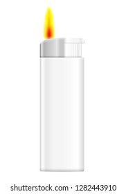 Lighter on a white background. Vector illustration.