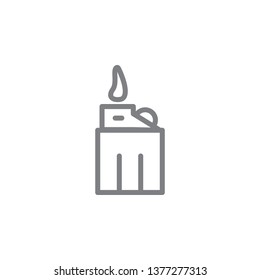 lighter outline icon. Elements of smoking activities illustration icon. Signs and symbols can be used for web, logo, mobile app, UI, UX