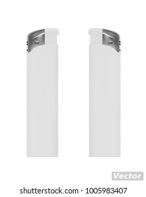 Lighter with piezoelectric element in the vector.Gas disposable lighter in vector.