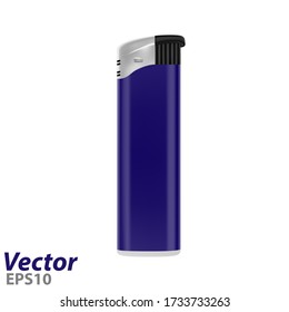 Lighter with piezoelectric element in the vector.Gas disposable lighter in vector.