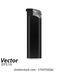 Lighter with piezoelectric element in the vector.Gas disposable lighter in vector.