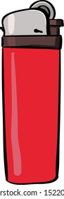 Lighter red, illustration, vector on white background.
