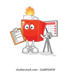 the lighter schedule list vector. cartoon character