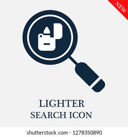Lighter search icon. Editable Lighter search icon for web or mobile.