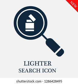 Lighter search icon. Editable Lighter search icon for web or mobile.