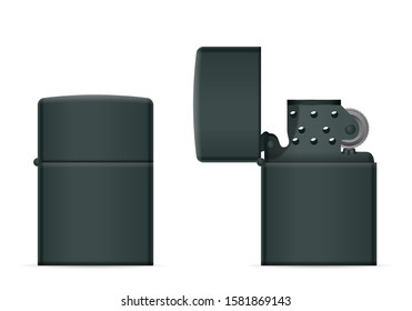 Lighter set on a white background. Vector illustration.