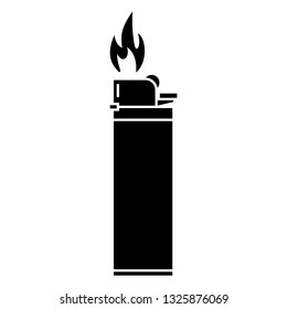 Lighter silhouette silhouette  icon