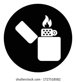 Lighter simple icon. Flat desing