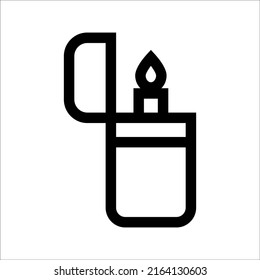 Lighter simple line icon, strokes of a pictogram, Vector illustration isolated on white background, Premium quality symbol, Vector sign for mobile app and website.