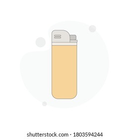 Iluminación para la ilustración plana vectorial aislada de humo en blanco
