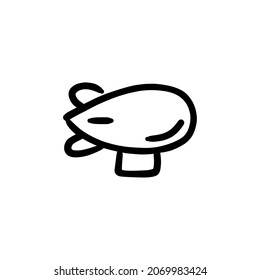 lighter than air icon in vector. Logotype - Doodle