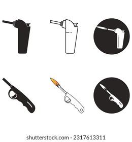 Vektorgrafik-Vektorgrafik-Design mit Feuerzeug oder Taschensymbol
