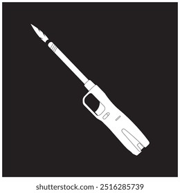 Diseño de símbolo de Ilustración vectorial de icono de encendedor o antorcha
