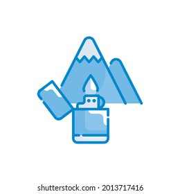 Lighter vector blue colours icon style illustration. EPS 10 file 