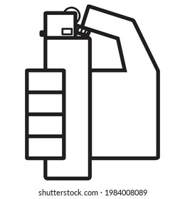 lighter vector with hand holding