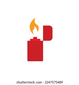 lighter vector icon for ciggar smoking cigarette