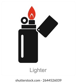lighter vector icon concept design