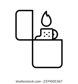 Lighter vector icon. fire illustration sign. arson symbol.