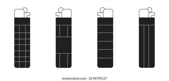 Lighter vector icon in flat style, Manual gas lighter, eps 10 on white background, vector illustration.