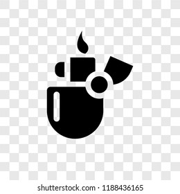 Lighter vector icon isolated on transparent background, Lighter transparency logo concept