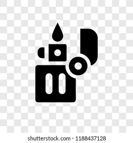 Lighter vector icon isolated on transparent background, Lighter transparency logo concept