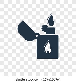 Lighter vector icon isolated on transparent background, Lighter transparency logo concept