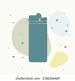 Icono de vector más claro en fondo multicolor. Capas agrupadas para una ilustración de edición sencilla. Por tu diseño.