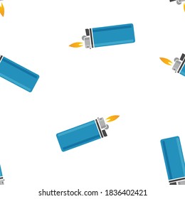 Lighter vector icon  seamless pattern on a white background.