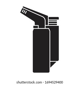 Lighter vector icon.Black vector icon isolated on white background lighter .