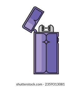 Lighter vector icon.Color vector icon isolated on white background lighter .