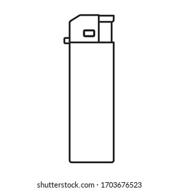 Icono de vector más claro.Icono de vector de contorno aislado en el encendedor de fondo blanco.