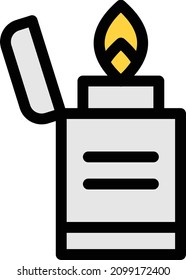 lighter vector illustration isolated on a transparent background . color vector icons for concept or web graphics.