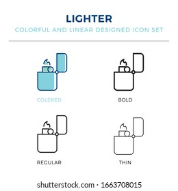 Lighter vector line icon, outline concept, linear sign