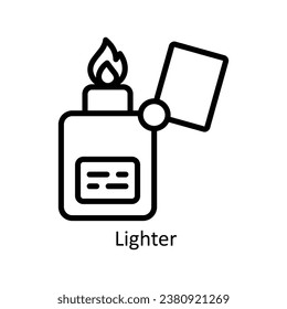 Lighter  vector  outline Design illustration. Symbol on White background EPS 10 File 