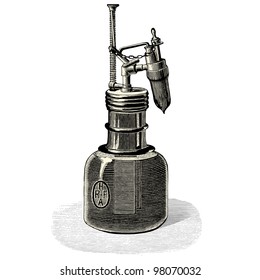 Lighter - vintage engraved illustration - "Dictionnaire encyclopÃ?Â©dique universel illustrÃ?Â©" By Jules Trousset - 1891 Paris