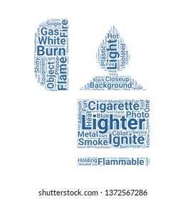 lighter word cloud. tag cloud about lighter
