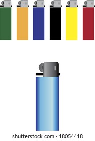 lighters in different colors
