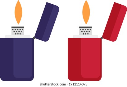 Encendedores, ilustración, vector sobre un fondo blanco.