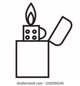 lighters on a white background