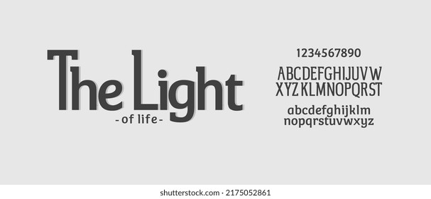 THE LIGHTG minimal modern alphabet fonts. Typography technology electronic digital music future creative font. vector illustraion