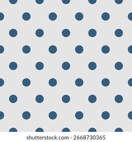 Lightgray blue polka dot seamless pattern vector