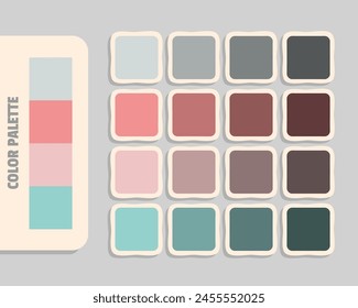 lightgray lightcoral pink skyblue color palette, colour matching, rgb colors, harmonious colours catalog sample, design and edit idea