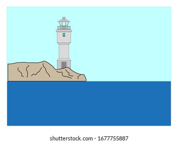 Lighthouse of Akranes, Iceland vector