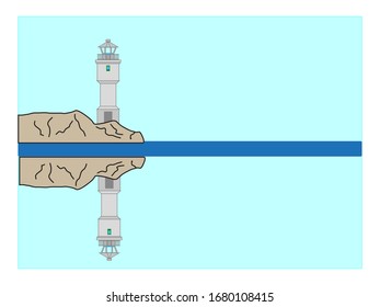 Lighthouse of Akranes, Iceland vector
