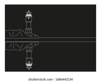 Lighthouse of Akranes, Iceland vector