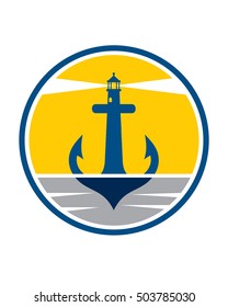 Lighthouse Anchor Logo, Light House Logo
