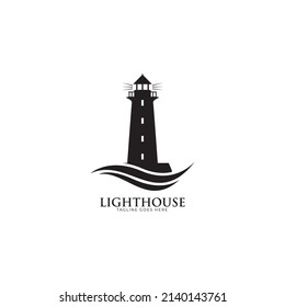 lighthouse art vintage retro logo symbol design illustration inspiration